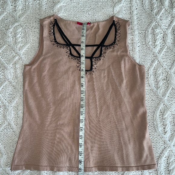 Vintage Y2K Beige Brown and Black Top - Picture 5 of 7